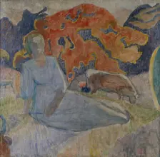 Shepherd girl, 1907. Artist: Karev, Alexei Yeremeevich (1879-1942)
