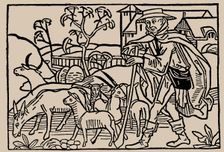 Shepherd. From Speculum Vitae Humanae by Rodericus Zamorensis, 1479. Creator: Anonymous