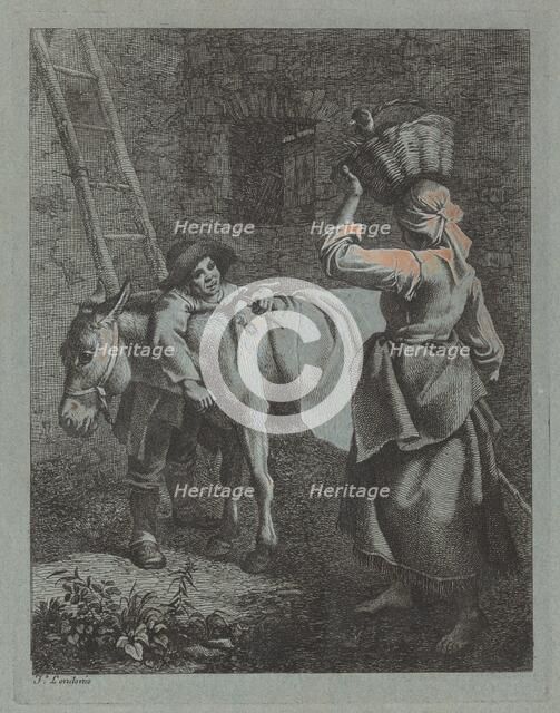 Shepherd Speaking to a Peasant Woman, 1760/1764. Creator: Francesco Londonio.