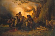 Shepherd Struck by Lightning, 1844. Creator: Jakob Becker