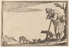 Shepherd Playing Flute, 1621. Creator: Edouard Eckman