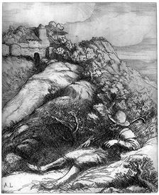 Shepherd Resting c1860-1910 (1924)Artist: Alphonse Legros