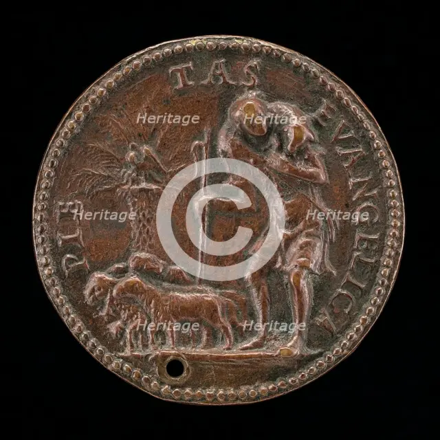 Shepherd with a Flock [reverse], c. 1507/1514. Creator: Unknown.