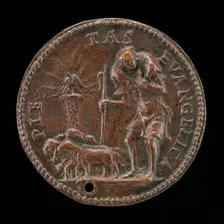 Shepherd with a Flock [reverse], c. 1507/1514. Creator: Unknown