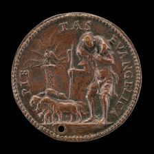 Shepherd with a Flock [reverse], c. 1507/1514. Creator: Unknown