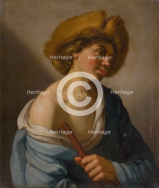 Shepherd with a Flute, 1700-1800. Creator: Unknown.