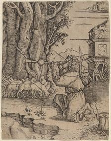 Shepherd with a Platerspiel, c. 1500/1515. Creator: Benedetto Montagna