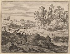 Shepherd with Lamb, probably c. 1645/1656. Creator: Allart van Everdingen