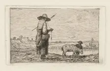 Shepherdess, 1861. Creator: Adolphe Appian