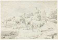 Shepherdess and Sheep, n.d. Creator: Philipp Peter Roos