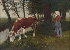 Shepherdess, around 1909. Creator: Gustav Mally