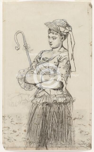 Shepherdess, c. 1878. Creator: Winslow Homer (American, 1836-1910).