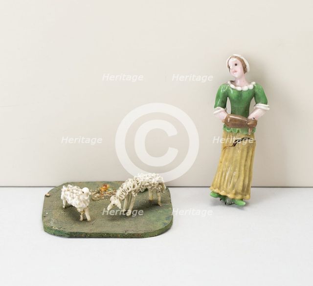 Shepherdess, France, 19th century. Creator: Verres de Nevers.