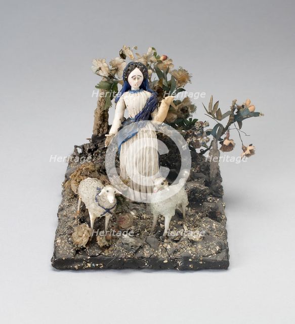 Shepherdess in a Landscape, France, 1750/99. Creator: Verres de Nevers.