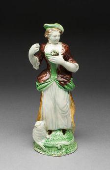 Shepherdess, Staffordshire, c. 1790. Creator: Staffordshire Potteries