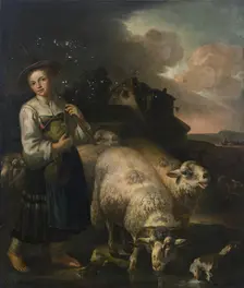 Shepherdess with her Sheep. Creator: Giacinto Brandi