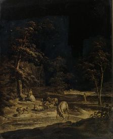 Shepherdess with Sheep, 1780-1815. Creator: Leendert Overbeek