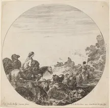 Shepherds and Flock with Woman and Camel, 1646. Creator: Stefano della Bella