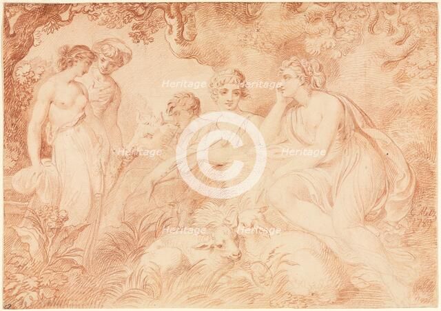Shepherds and Shepherdesses, 1789. Creator: Conrad Martin Metz (German, 1749-1827).