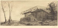 Shepherd's Hut on a Hillside (Bergerie sur le coteau). Creator: Alphonse Legros