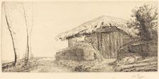 Shepherd's Hut on a Hillside (Bergerie sur le coteau). Creator: Alphonse Legros