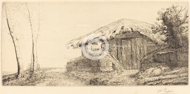 Shepherd's Hut on a Hillside (Bergerie sur le coteau). Creator: Alphonse Legros.