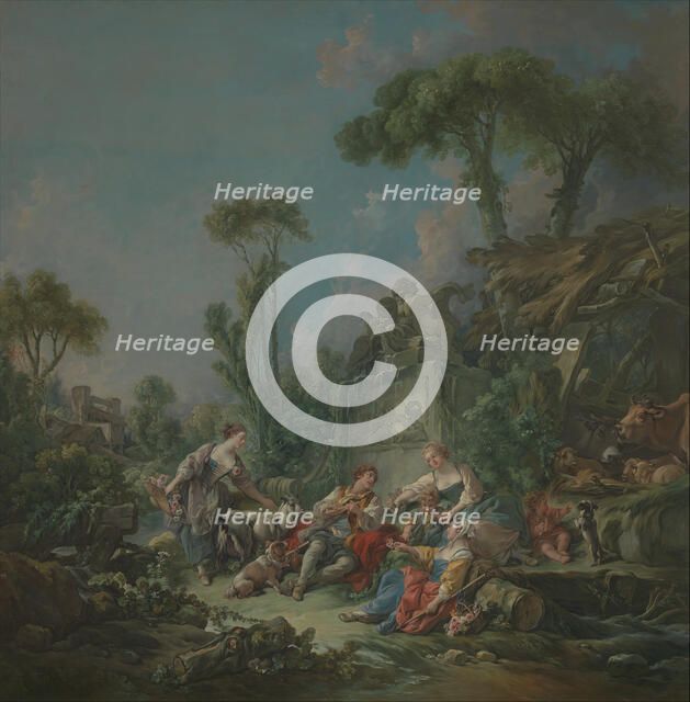 Shepherd's Idyll, 1768. Creator: Francois Boucher.