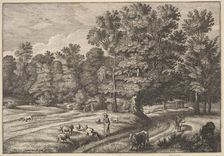Shepherds in a Forest, 1648-50. Creator: Wenceslaus Hollar