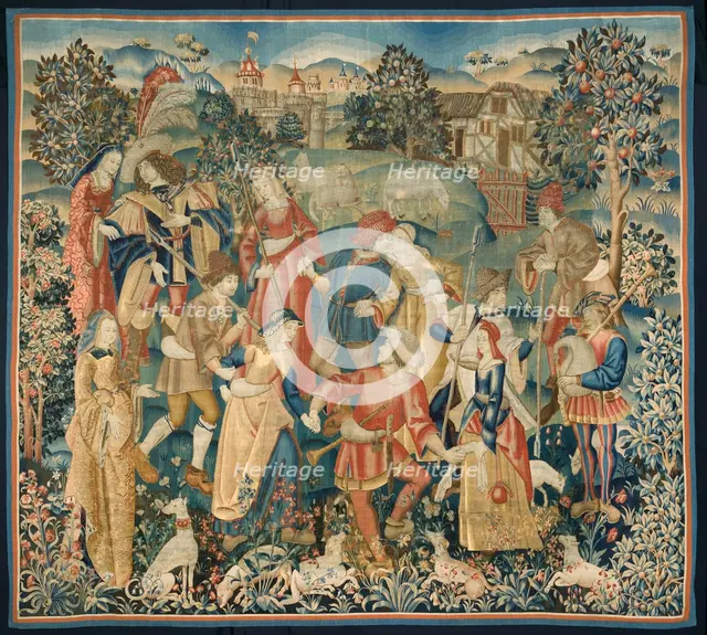 Shepherds in a Round Dance, around 1500. Creator: Unknown.