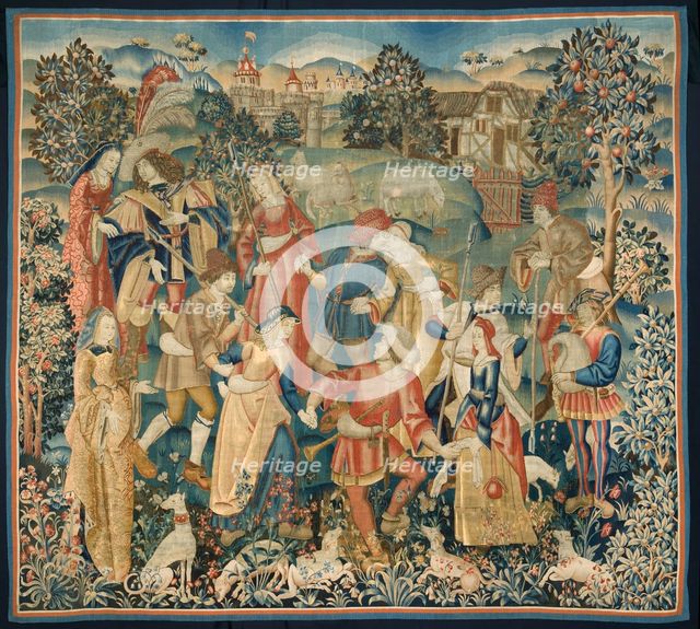 Shepherds in a Round Dance, around 1500. Creator: Unknown.