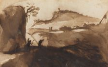 Shepherds Peering into a Chasm, 1620s. Creator: Guercino
