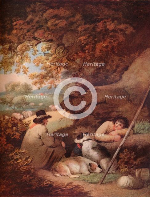 Shepherds Reposing, c18th century, (1919). Artist: George Morland