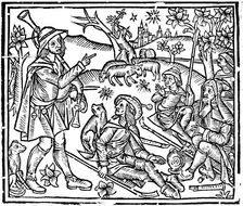 Shepherds with their flocks and dogs, early 16th century