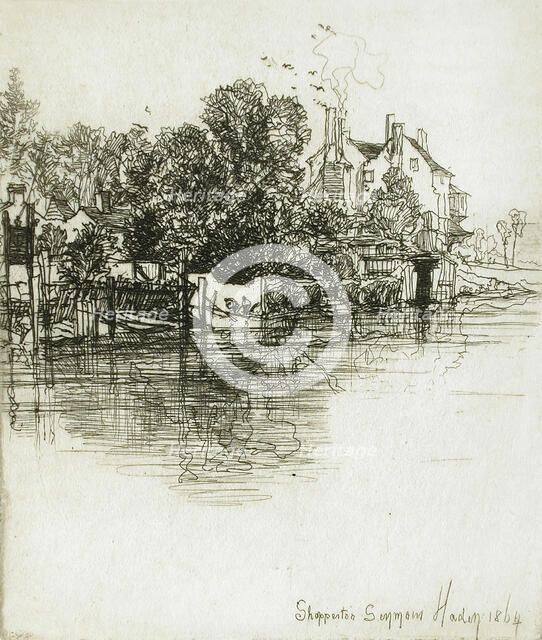 Shepperton, 1864. Creator: Francis Seymour Haden.