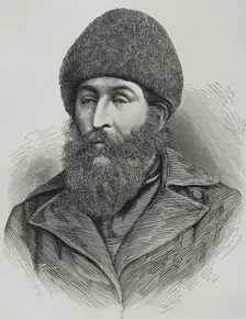 Sher Ali Khan, (1825-1879), Amir of Afghanistan, (1863-1866 y 1868-1879), Barakzai dynasty, 1878. Creator: Arturo Carretero y Sánchez