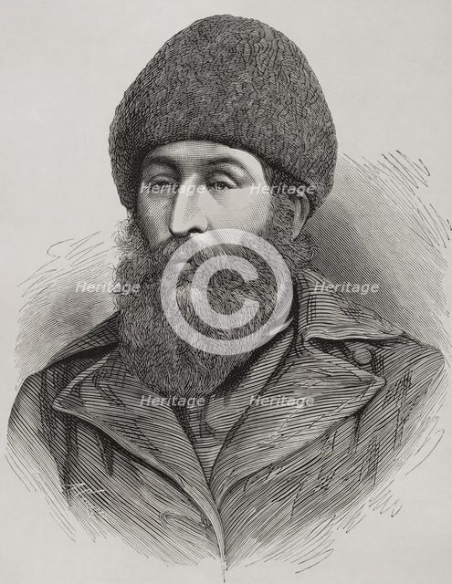 Sher Ali Khan, (1825-1879), Amir of Afghanistan, (1863-1866 y 1868-1879), Barakzai dynasty, 1878. Creator: Arturo Carretero y Sánchez.
