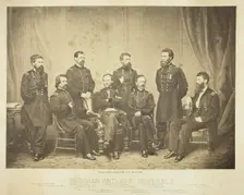 Sherman and His Generals, 1865. Creator: George N. Barnard