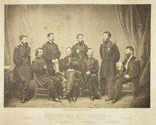 Sherman and His Generals, 1865. Creator: George N. Barnard