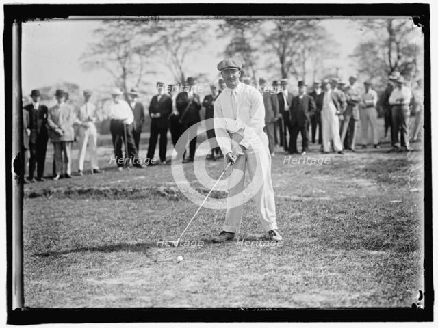 Sherman Playing Golf, between 1909 and 1914. Creator: Harris & Ewing.