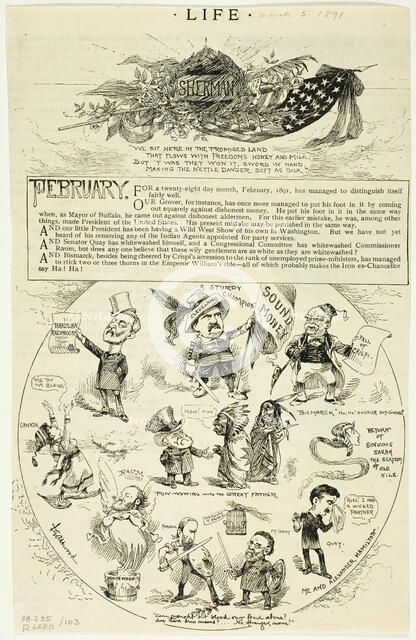 Sherman, published March 5, 1891. Creator: F. G. Atwood.