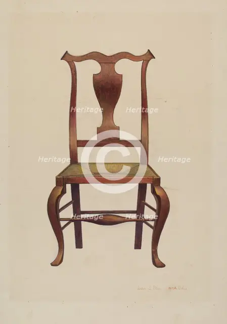 Sheraton Chair, c. 1939. Creator: John Price.
