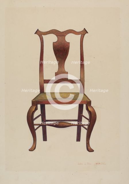 Sheraton Chair, c. 1939. Creator: John Price.