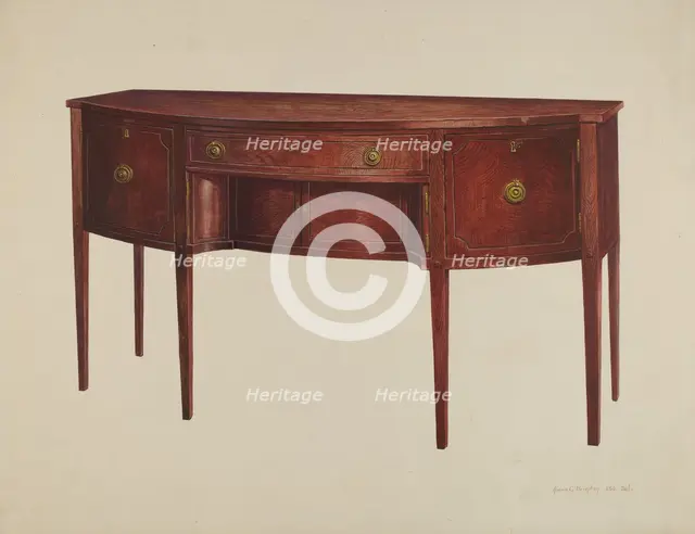 Sheraton Sideboard, c. 1942. Creator: Amos C. Brinton.