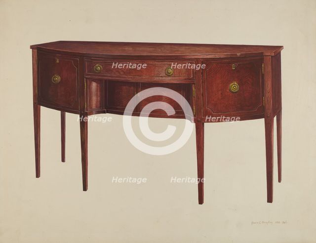 Sheraton Sideboard, c. 1942. Creator: Amos C. Brinton.