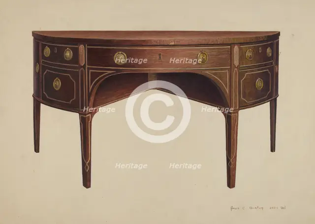 Sheraton Sideboard, c. 1939. Creator: Amos C. Brinton.
