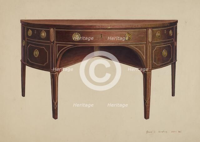 Sheraton Sideboard, c. 1939. Creator: Amos C. Brinton.