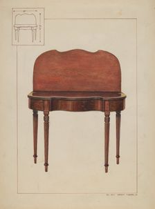 Sheraton Wall Table, c. 1937. Creator: Ernest A Towers Jr