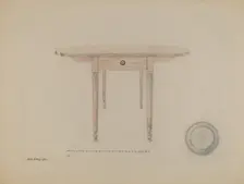 Sheraton Table, c. 1936. Creator: Edith Magnette