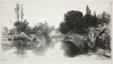 Shere Mill Pond, No. 11 (The Large Plate), 1860 and later. Creator: Francis Seymour Haden (British, 1818-1910)