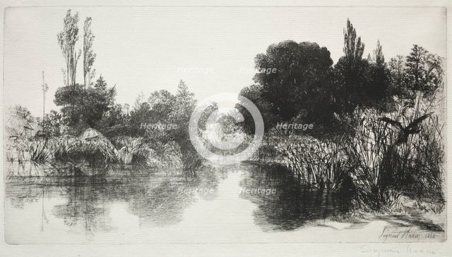 Shere Mill Pond, No. 11 (The Large Plate), 1860 and later. Creator: Francis Seymour Haden (British, 1818-1910).